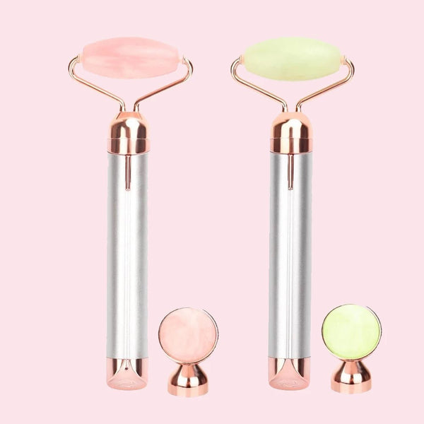 Electric Vibrating Rose Quartz Roller